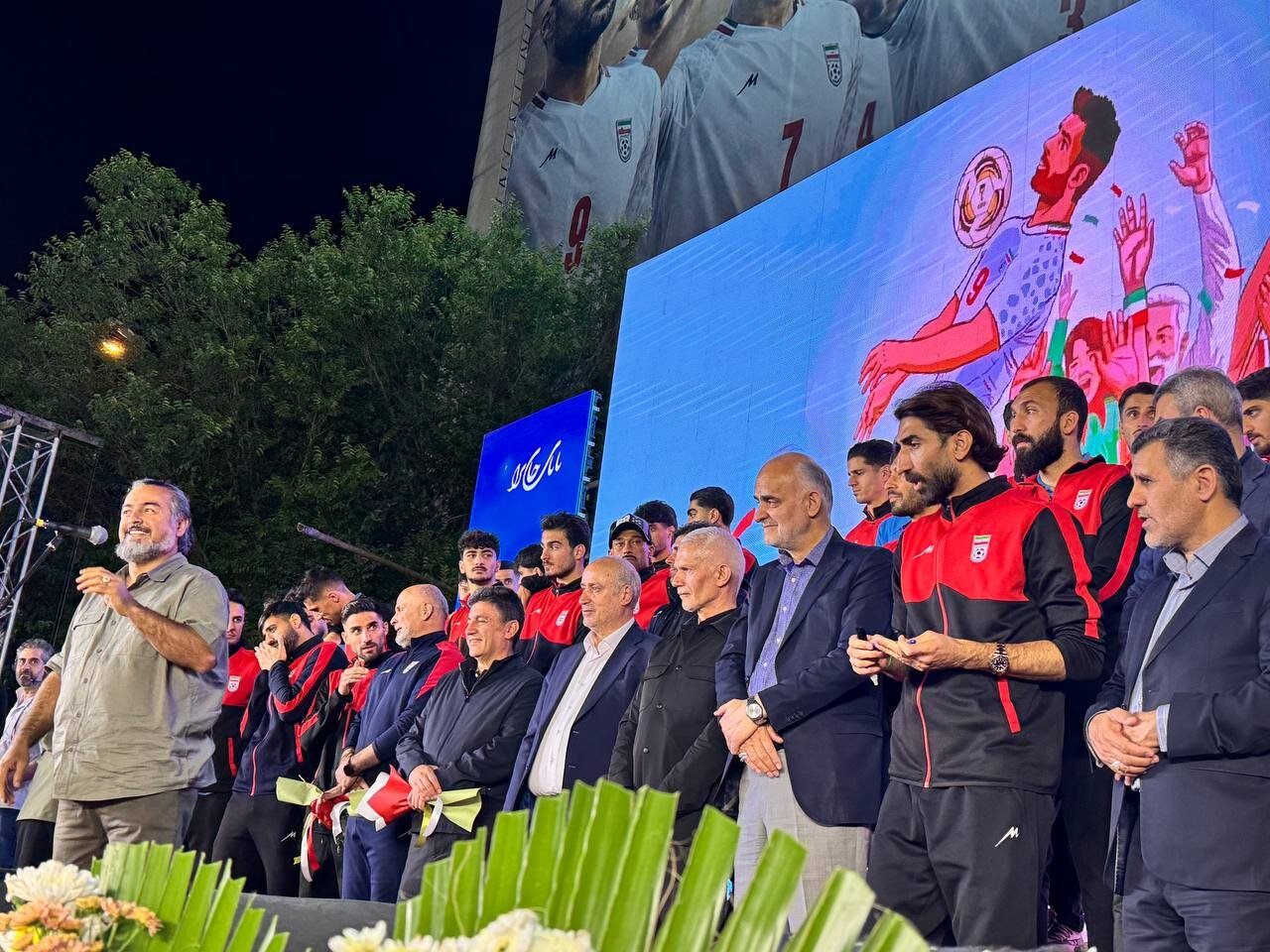 Cérémonie d'adieu de l'équipe nationale de football iranienne sur la place Enghelab à Téhéran